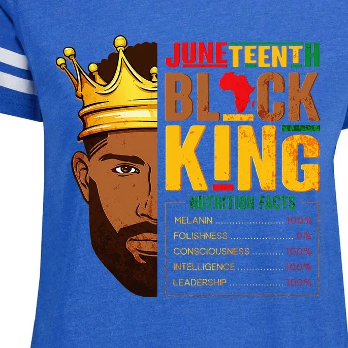 Juneteenth Black King Nutritional Facts Pride African Enza Ladies Jersey Football T-Shirt