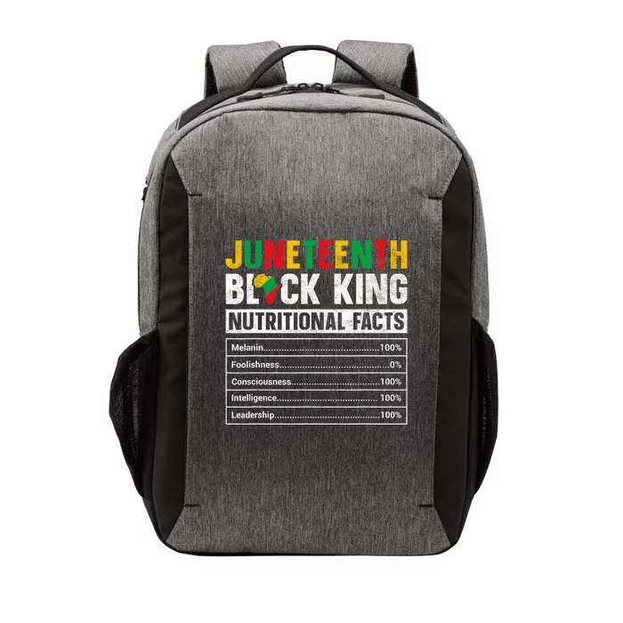 Juneteenth Black King Nutritional Facts Melanin Father Vector Backpack