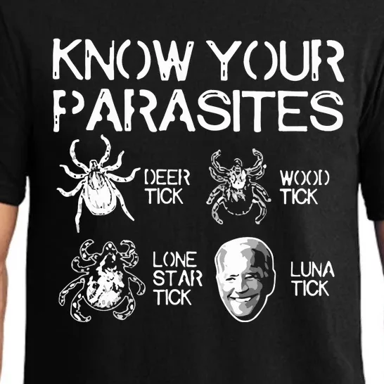 Joe Biden Know Your Parasites Deer Tick Wood Tick Lone Star Tick Luna Tick Pajama Set