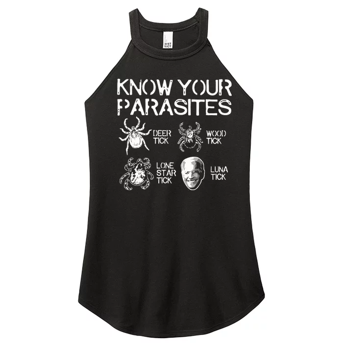 Joe Biden Know Your Parasites Deer Tick Wood Tick Lone Star Tick Luna Tick Women’s Perfect Tri Rocker Tank