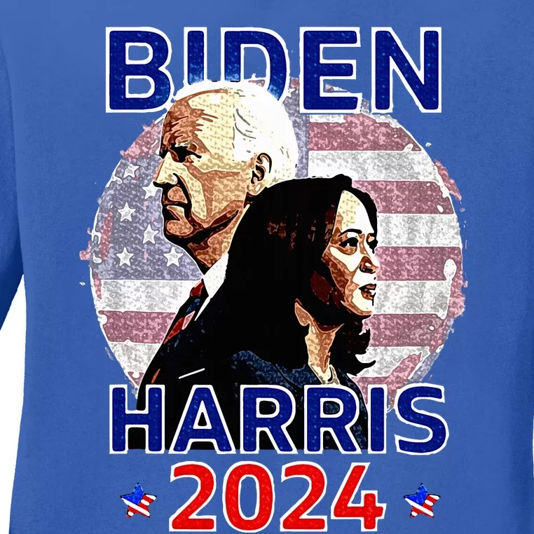 Joe Biden Kamala Harris Democrat Campaign 2024 Ladies Long Sleeve Shirt