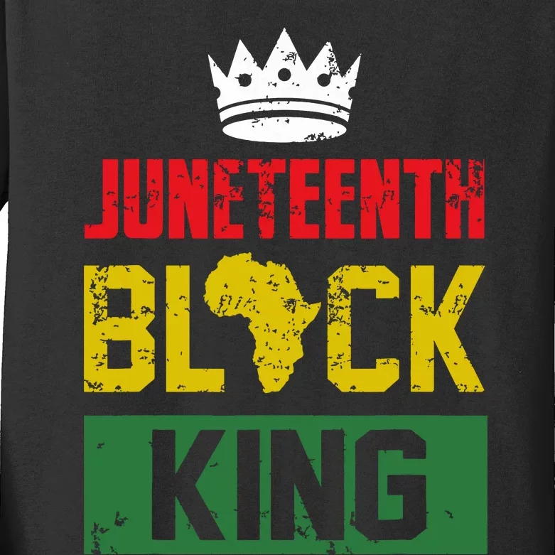 Juneteenth Black King Nutritional Facts Boy Juneteenth Kids Long Sleeve Shirt