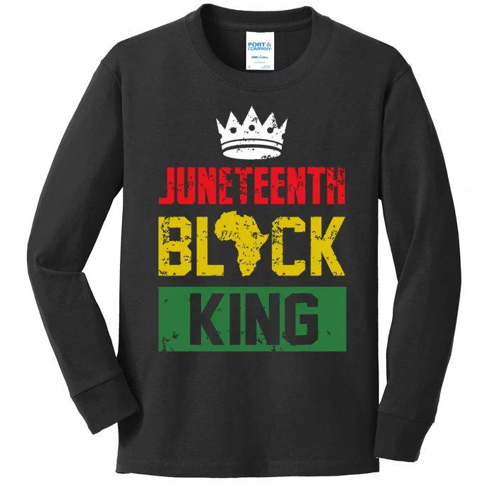 Juneteenth Black King Nutritional Facts Boy Juneteenth Kids Long Sleeve Shirt