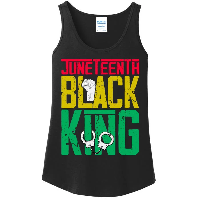 Juneteenth Black King Celebration Graphic Ladies Essential Tank