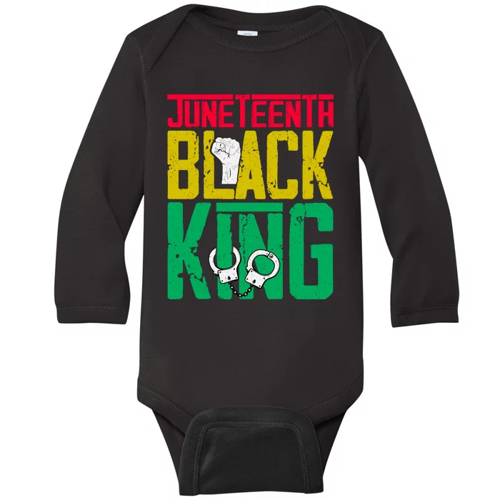 Juneteenth Black King Celebration Graphic Baby Long Sleeve Bodysuit