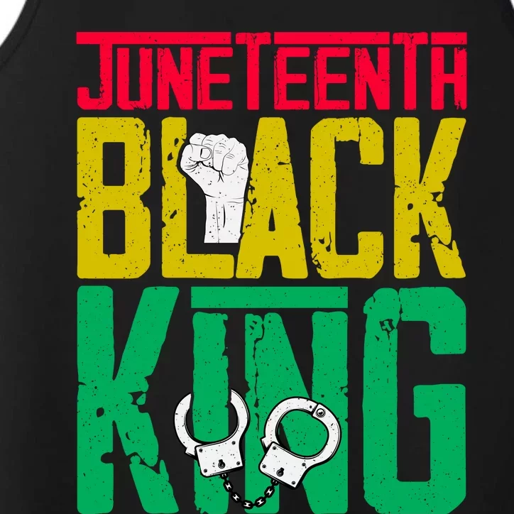 Juneteenth Black King Celebration Graphic Performance Tank