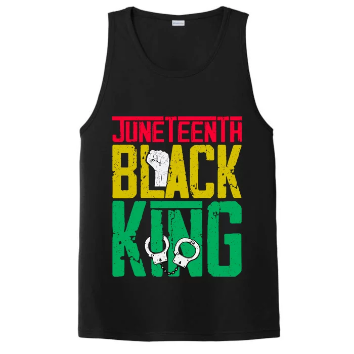 Juneteenth Black King Celebration Graphic Performance Tank