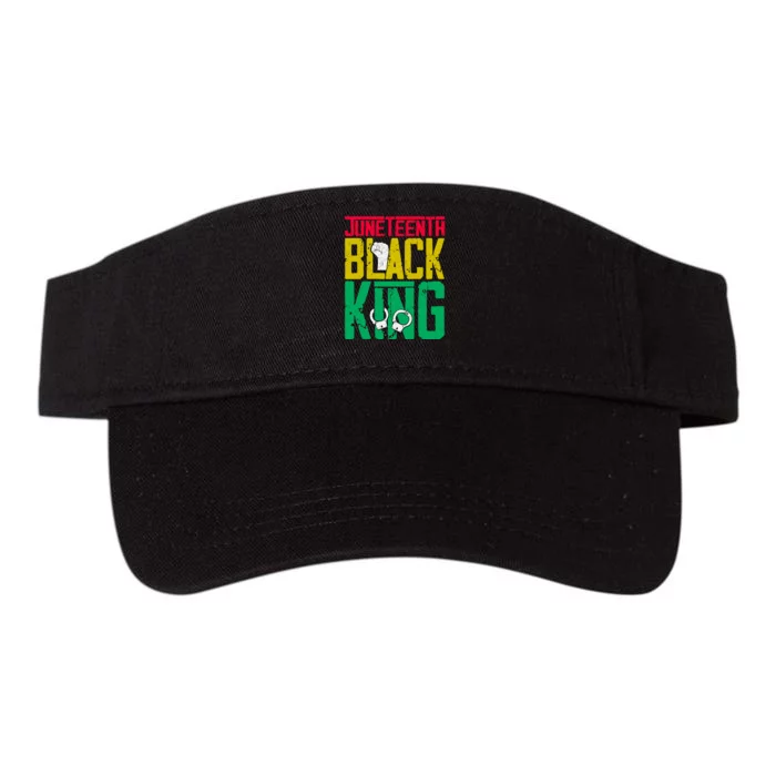 Juneteenth Black King Celebration Graphic Valucap Bio-Washed Visor