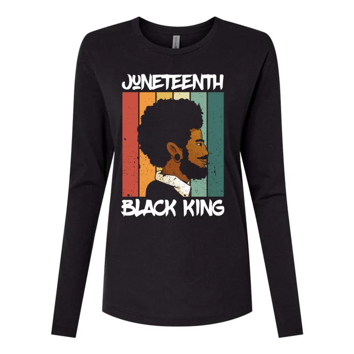 Juneteenth Black King African American Father Black Dad Gift Womens Cotton Relaxed Long Sleeve T-Shirt