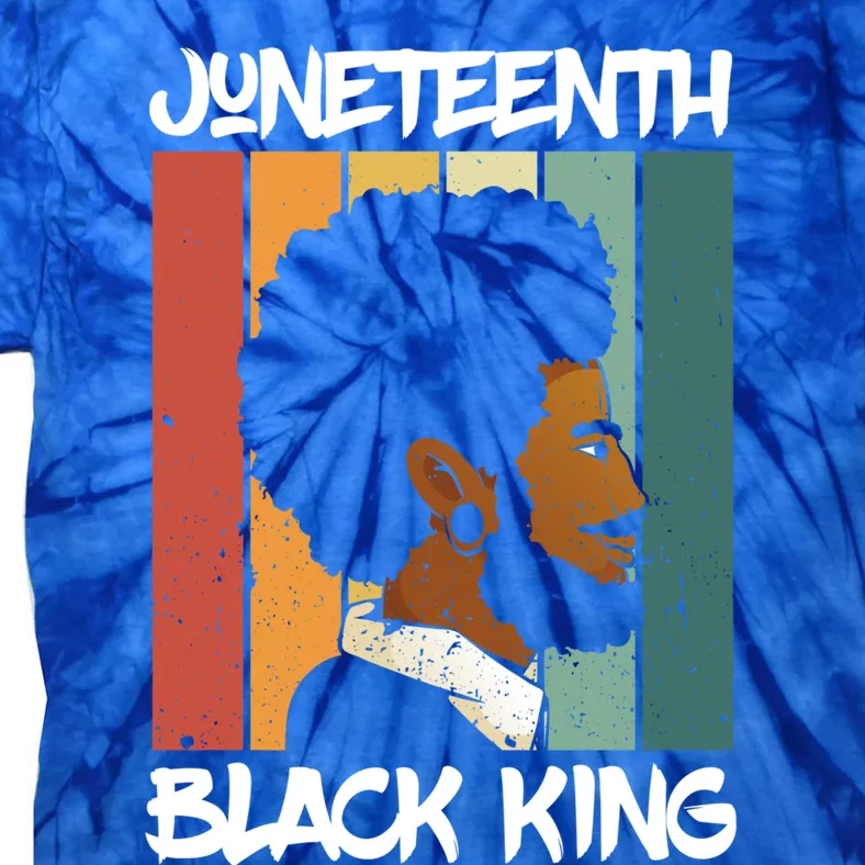 Juneteenth Black King African American Father Black Dad Gift Tie-Dye T-Shirt