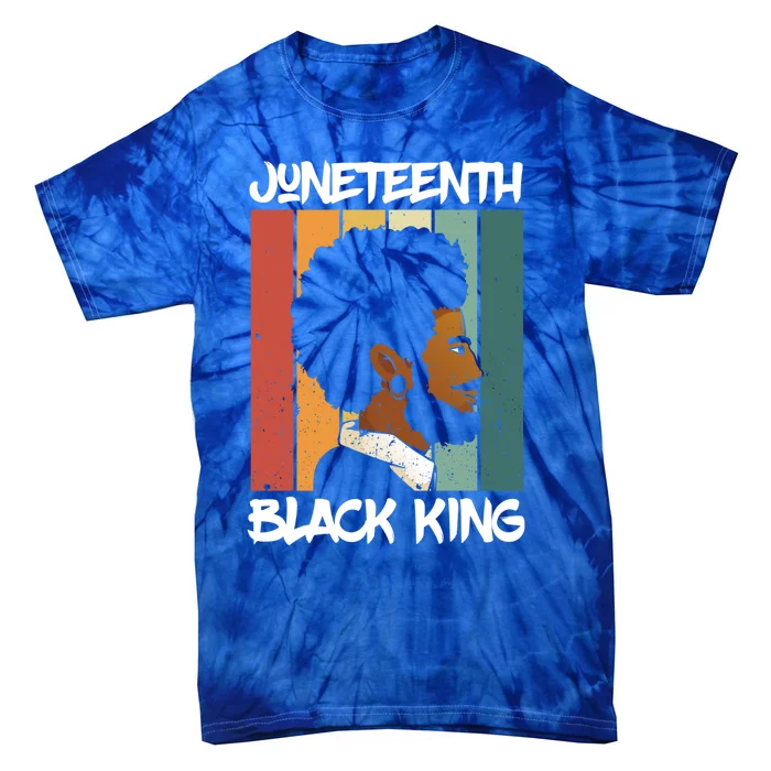 Juneteenth Black King African American Father Black Dad Gift Tie-Dye T-Shirt