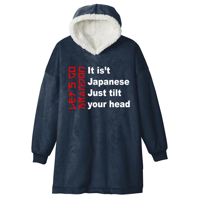 Joe Biden Lets Go Brandon Japanese Hooded Wearable Blanket