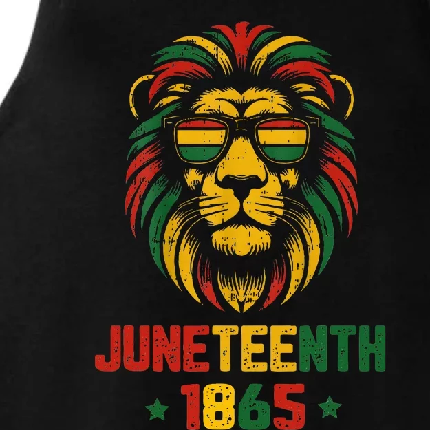 Juneteenth Black Lion 1865 King African American Ladies Tri-Blend Wicking Tank