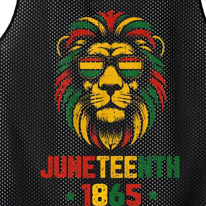 Juneteenth Black Lion 1865 King African American Mesh Reversible Basketball Jersey Tank