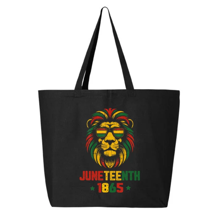 Juneteenth Black Lion 1865 King African American 25L Jumbo Tote