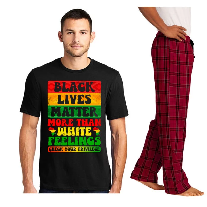 Juneteenth Black Lives Matter More Than White Feelings Gift Pajama Set