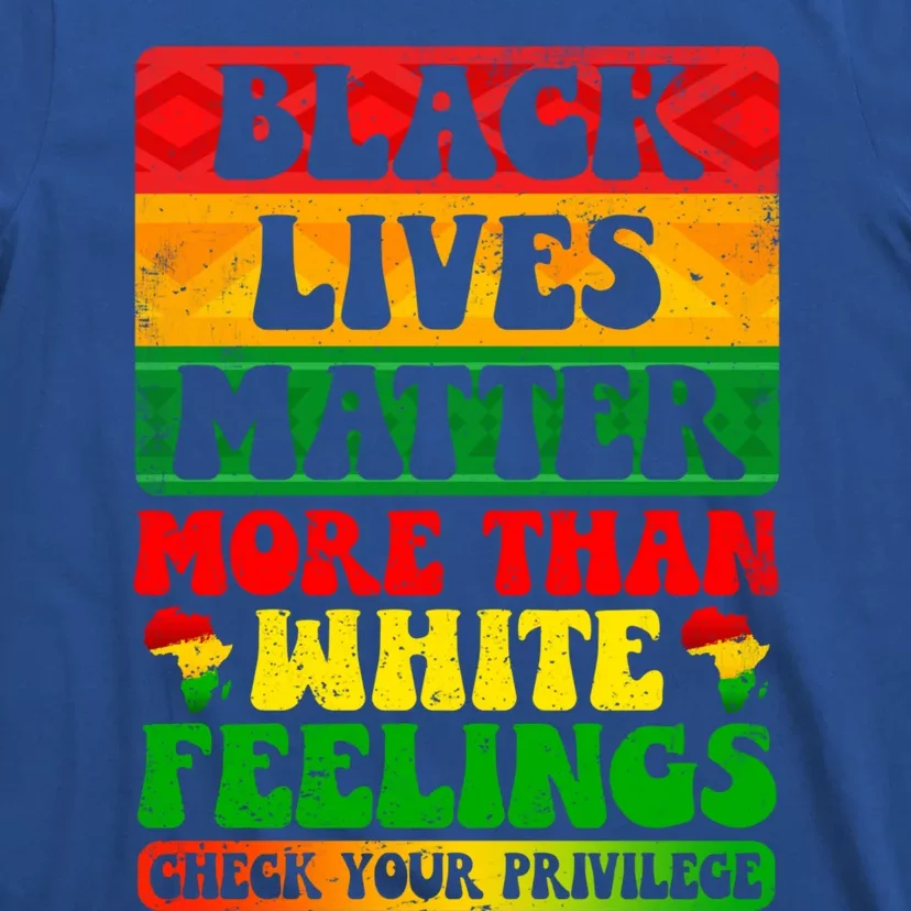 Juneteenth Black Lives Matter More Than White Feelings Gift T-Shirt