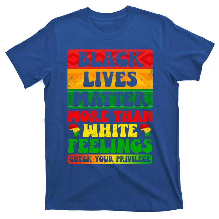 Juneteenth Black Lives Matter More Than White Feelings Gift T-Shirt