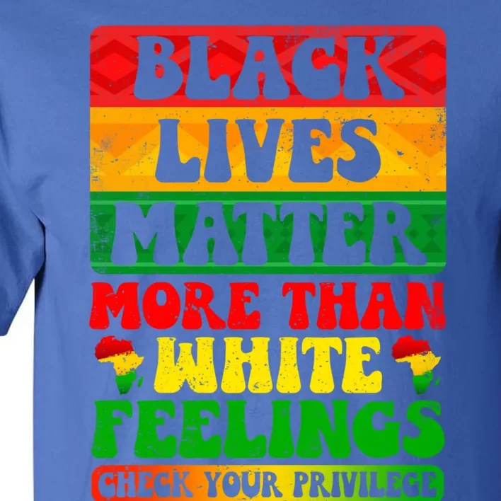 Juneteenth Black Lives Matter More Than White Feelings Gift Tall T-Shirt