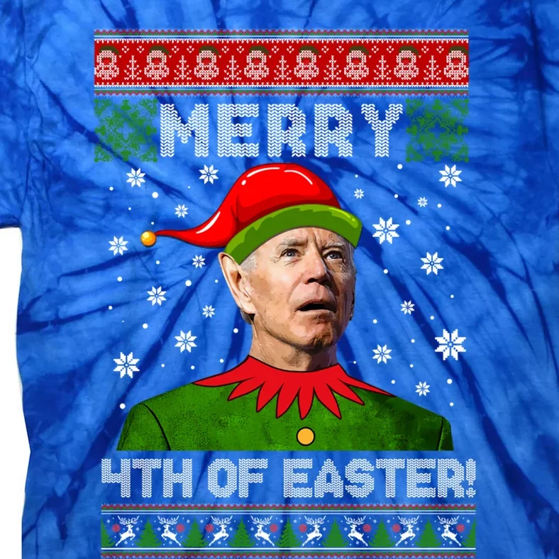 Joe Biden Merry 4th Of Easter For Funny 4th Of July Cool Gift Tie-Dye T-Shirt