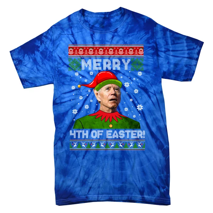 Joe Biden Merry 4th Of Easter For Funny 4th Of July Cool Gift Tie-Dye T-Shirt