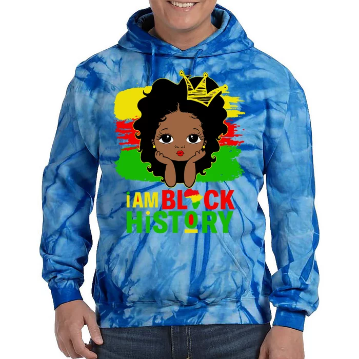 Juneteenth Black Melanin I Am Black History Month Gift Tie Dye Hoodie