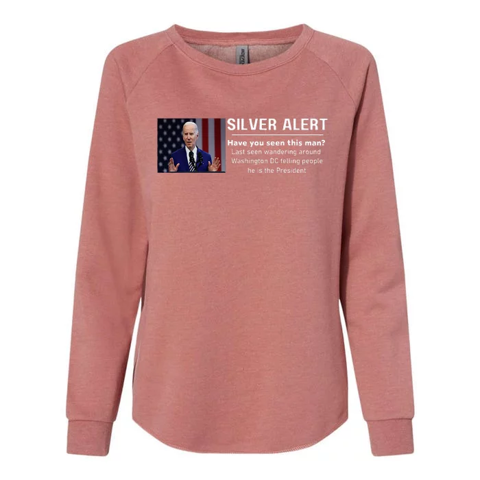 Joe Biden Money Silver Alert Political Presidential Election Womens California Wash Sweatshirt