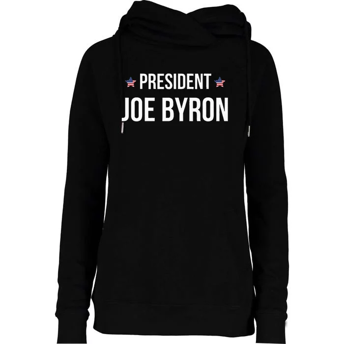 Joe Byron Meme President Womens Funnel Neck Pullover Hood