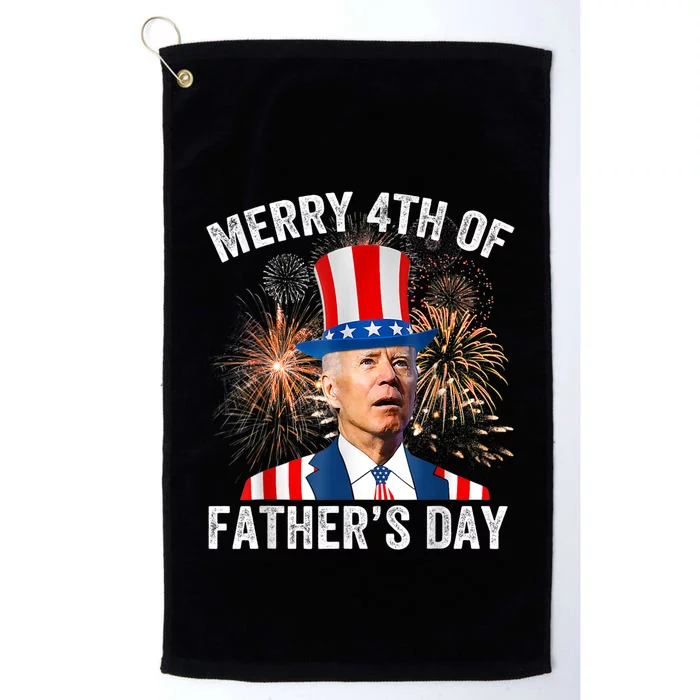 Joe Biden Merry 4th Of Father's Day Funny 4th Of July Platinum Collection Golf Towel