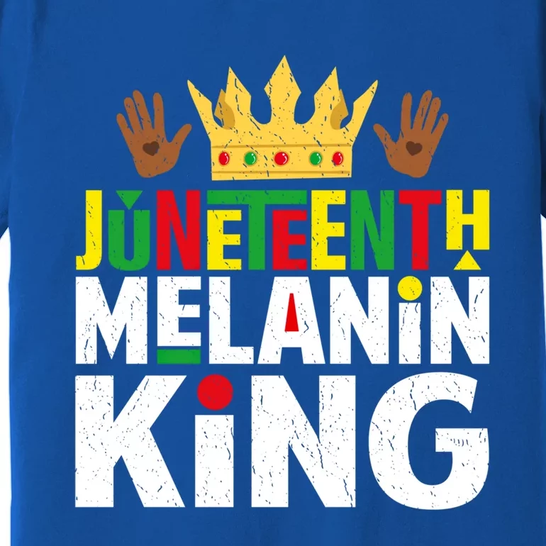 Juneteenth Black Melanin King Blm Freedom Day Independence Gift Premium T-Shirt