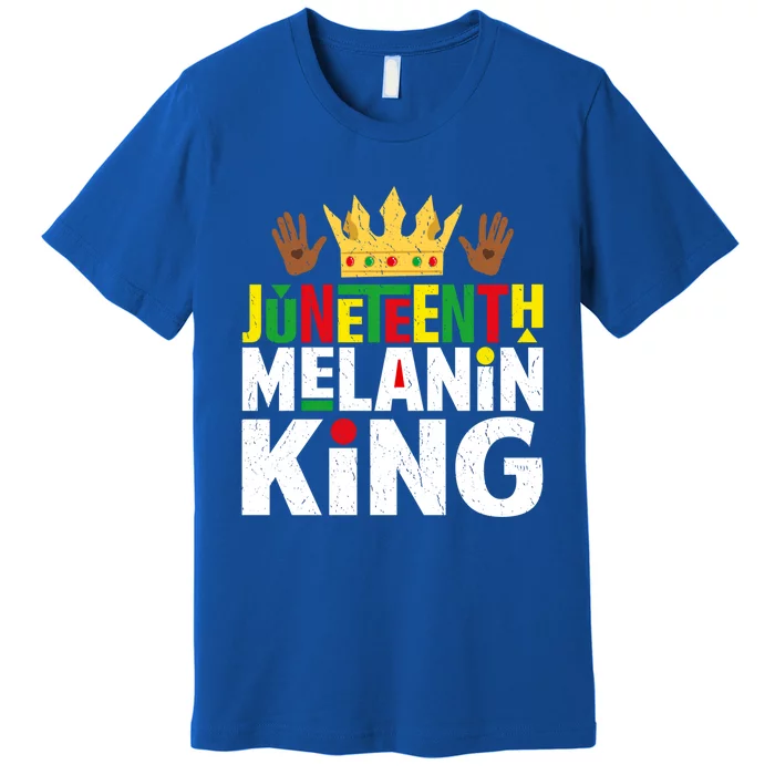 Juneteenth Black Melanin King Blm Freedom Day Independence Gift Premium T-Shirt