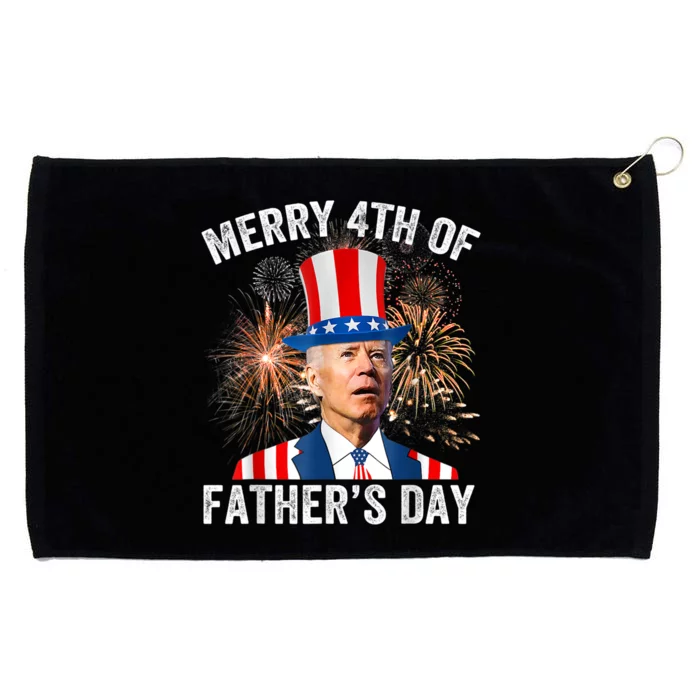 Joe Biden Merry 4th Of Fathers Day Funny 4th Of July Grommeted Golf Towel