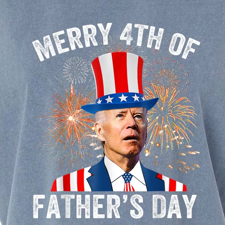 Joe Biden Merry 4th Of Fathers Day Funny 4th Of July Garment-Dyed Women's Muscle Tee