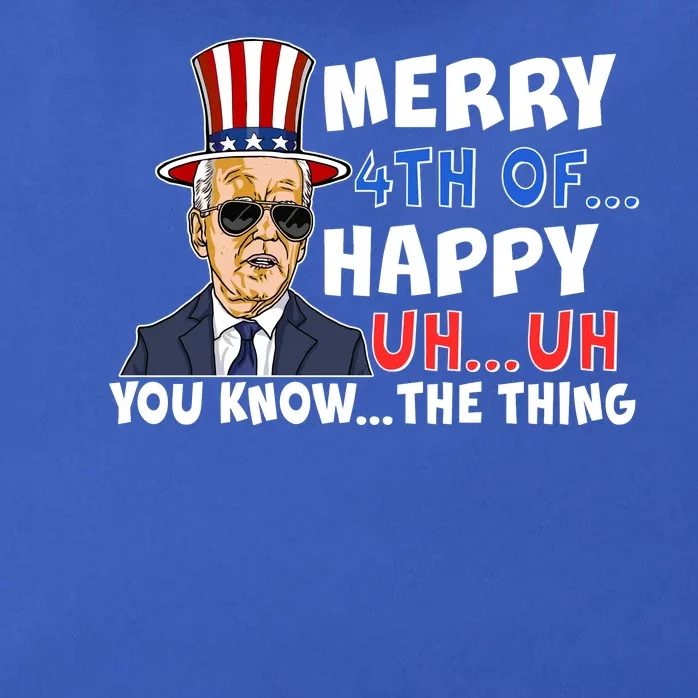 Joe Biden Merry 4th Of Happy Uh You Know The Thing Zip Tote Bag