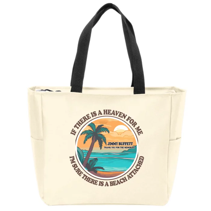 J.I.M.M.Y Buffett Memorial Zip Tote Bag