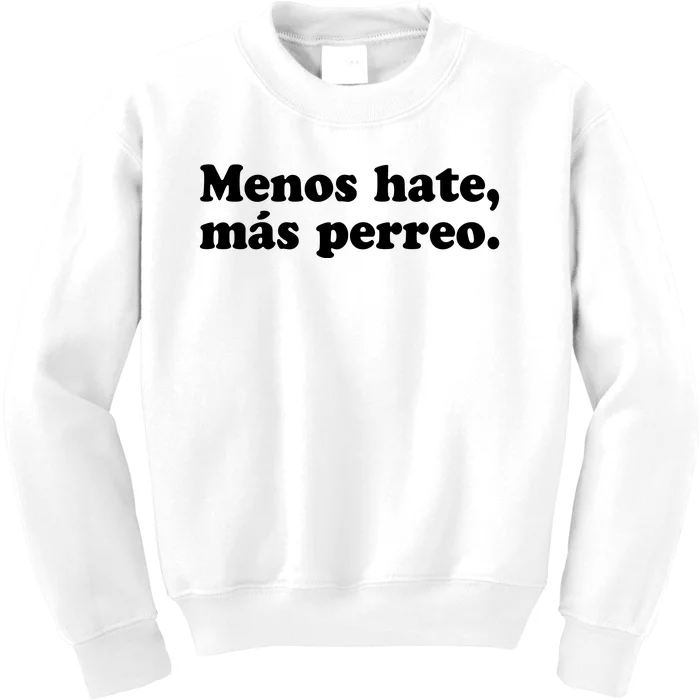 J Balvin Menos Hate Más Perreo Kids Sweatshirt