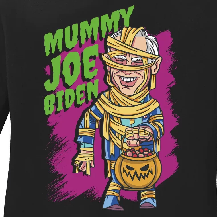 Joe Biden Mummy Ladies Long Sleeve Shirt