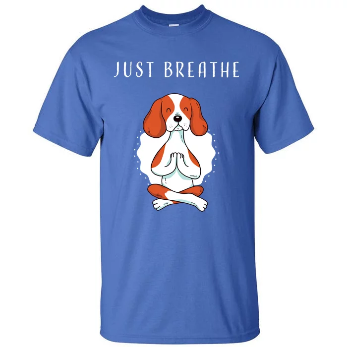 Just Breathe Meditation Buddha Lotus Flower Yoga Great Gift Tall T-Shirt