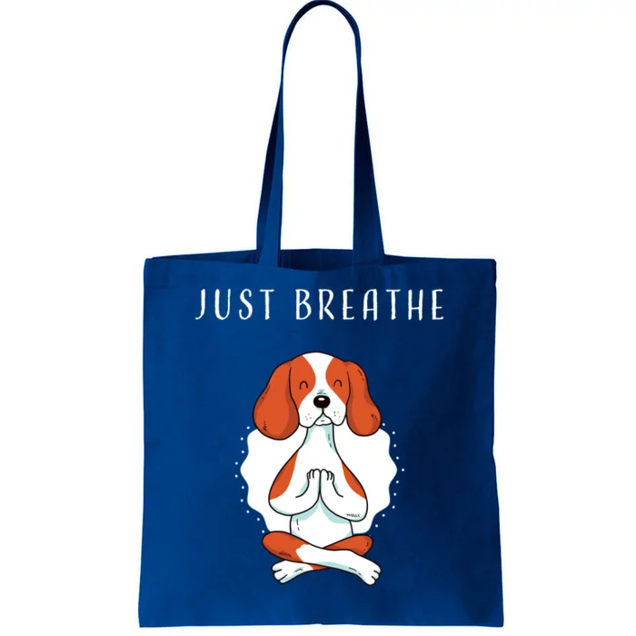 Just Breathe Meditation Buddha Lotus Flower Yoga Great Gift Tote Bag