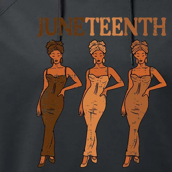 Juneteenth Black Man Dress 1865 Melanin Performance Fleece Hoodie