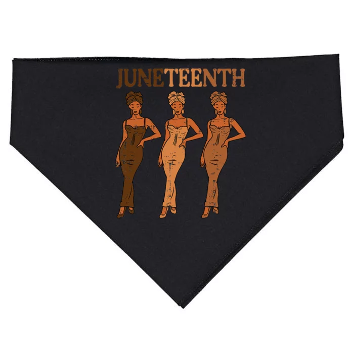 Juneteenth Black Man Dress 1865 Melanin USA-Made Doggie Bandana