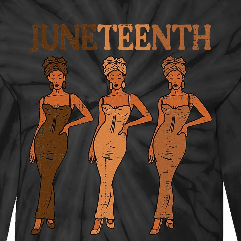 Juneteenth Black Man Dress 1865 Melanin Tie-Dye Long Sleeve Shirt