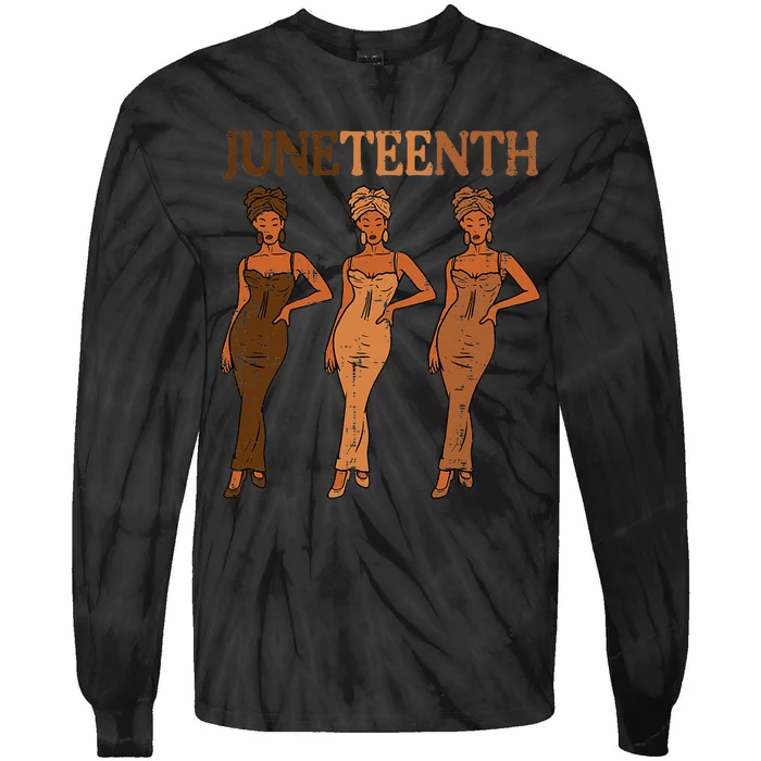 Juneteenth Black Man Dress 1865 Melanin Tie-Dye Long Sleeve Shirt