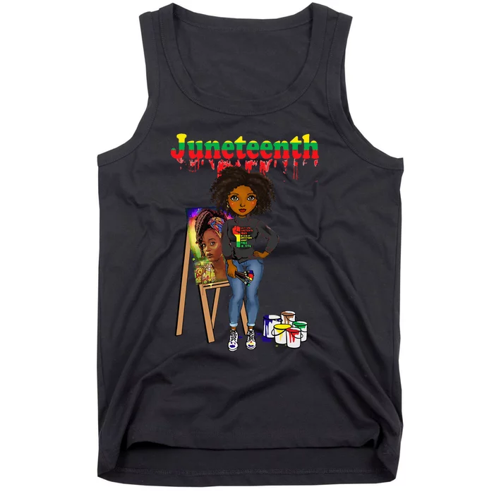 Juneteenth Black Melanin Artist Tank Top