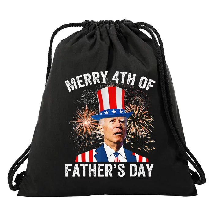 Joe Biden Merry 4th Of Father's Day Funny 4th Of July Drawstring Bag