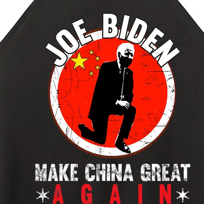 Joe Biden Make China Great Again Funny Sarcastic Anti Biden Women’s Perfect Tri Rocker Tank