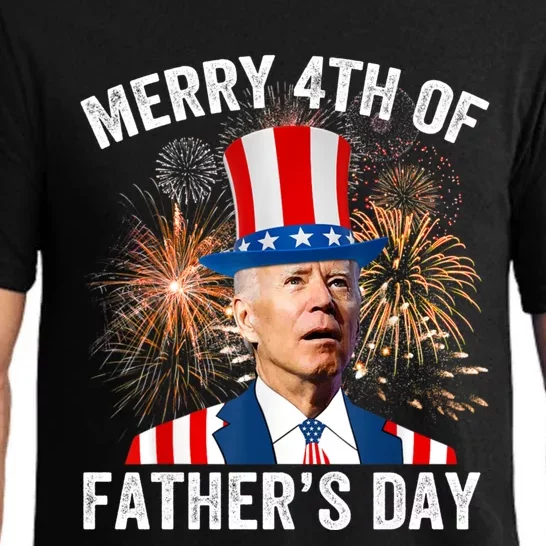 Joe Biden Merry 4th Of Fathers Day Funny 4th Of July Pajama Set