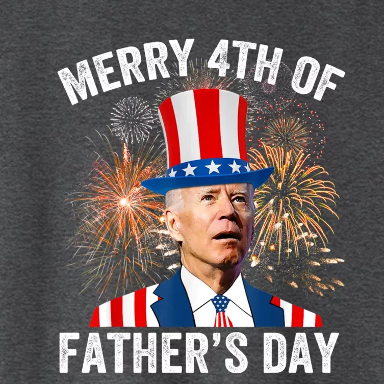 Joe Biden Merry 4th Of Fathers Day Funny 4th Of July Women's Crop Top Tee