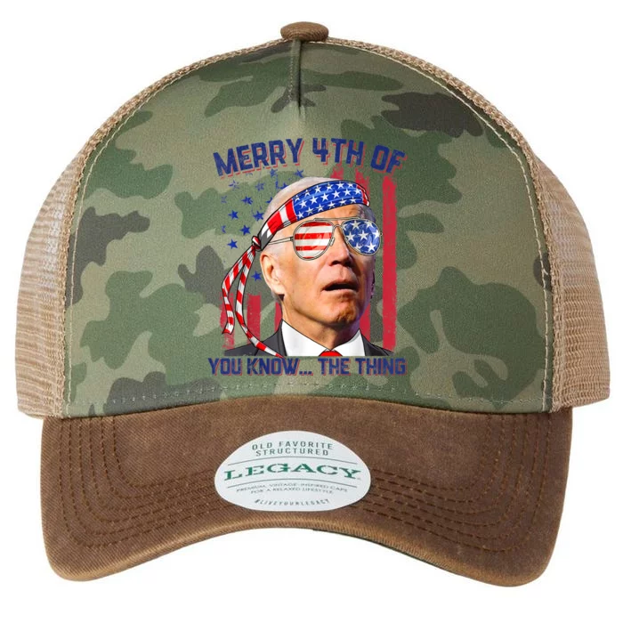 Joe Biden Merry 4th Of You Know The Thing, Joe Biden 4th Of July Legacy Tie Dye Trucker Hat