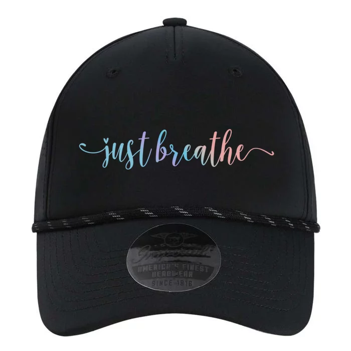 Just Breathe Motivational Inspirational Inspiring Quote Funny Gift Performance The Dyno Cap